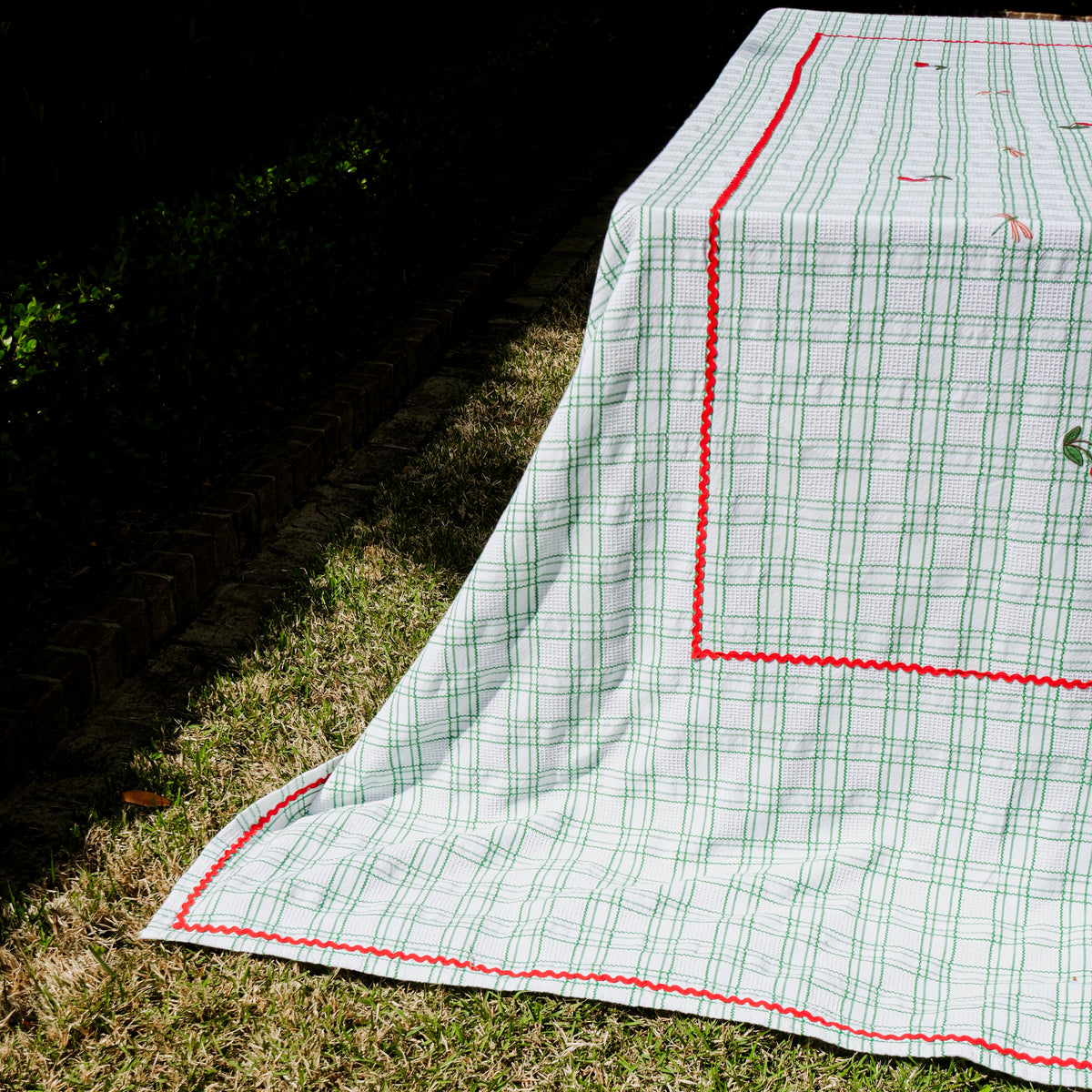 Cherry Check Tablecloth