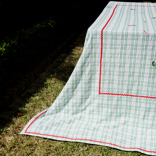 Cherry Check Tablecloth